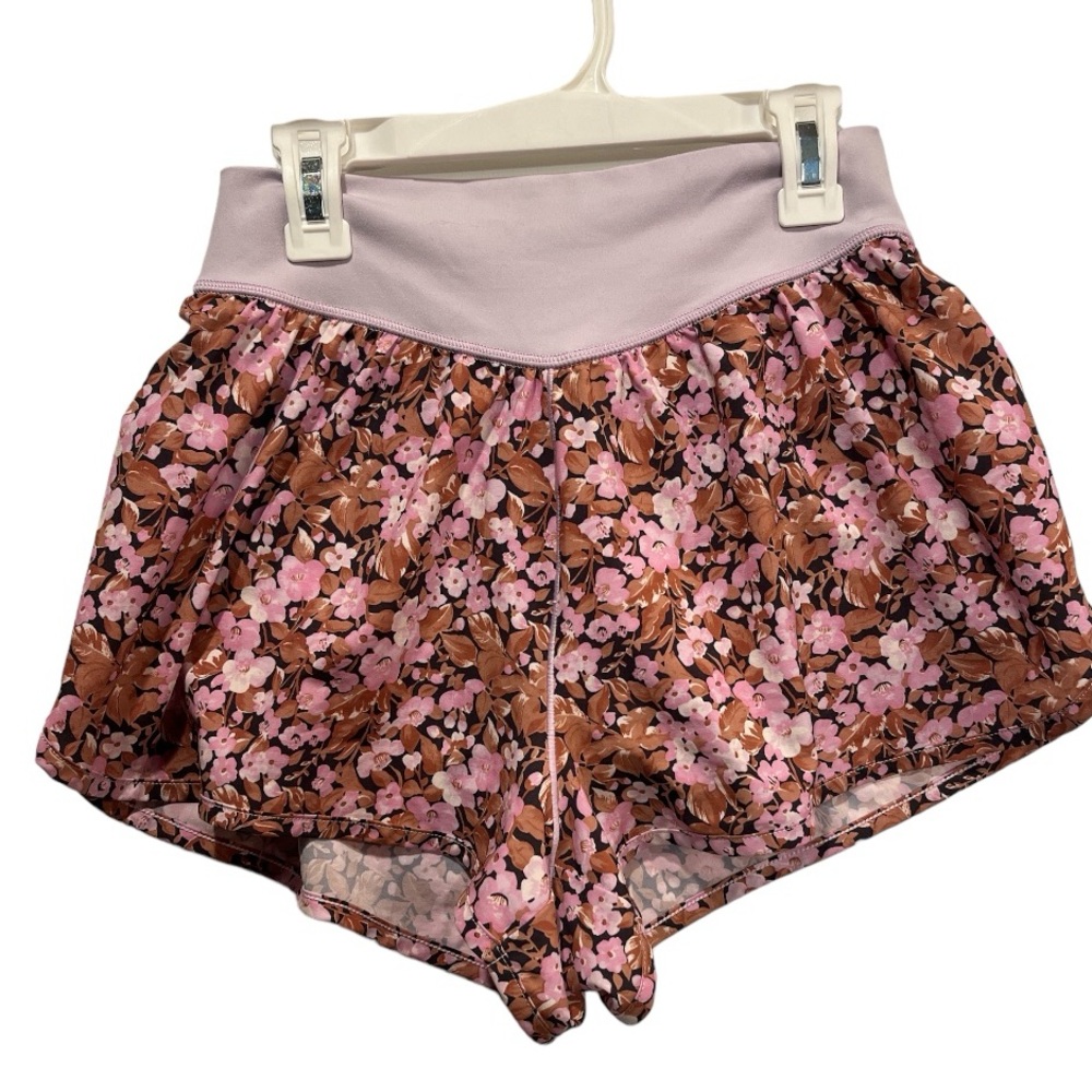 Aerie Offline nylon floral print running short size small